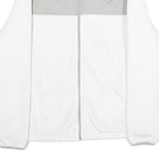 FILA Womens White & Grey Casual Polyester Jacket L Zip Plain Warm Soft