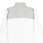 FILA Womens White & Grey Casual Polyester Jacket L Zip Plain Warm Soft
