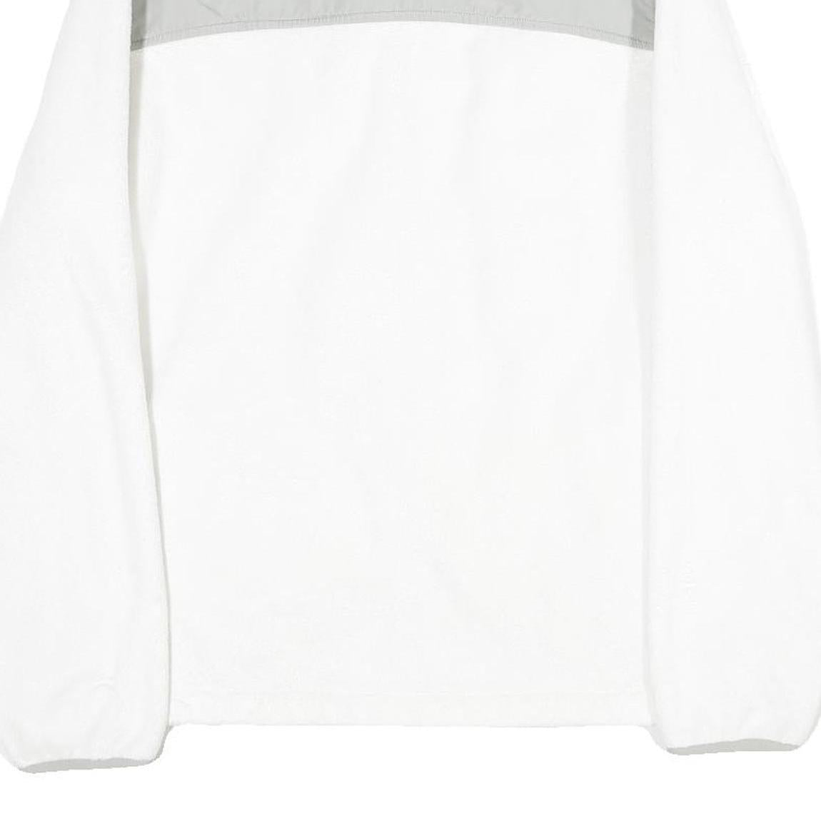 FILA Womens White & Grey Casual Polyester Jacket L Zip Plain Warm Soft