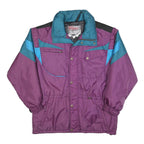 CANADIAN SPIRIT Mens Purple Teal Blue Outdoor Jacket L Polyester Blend Zip
