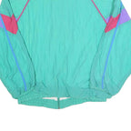 Mens Green Pastel Retro Nylon Zip Jacket XL Colourblock Casual Outdoors