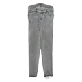 LEVI'S Womens Jeans Grey Slim Skinny Denim Medium W25 L27 Distressed Hem Zip