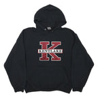 JERZEES Mens Black & Burgundy Kentlake Pullover Hoodie L Cotton Blend