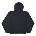 JERZEES Mens Black & Burgundy Kentlake Pullover Hoodie L Cotton Blend