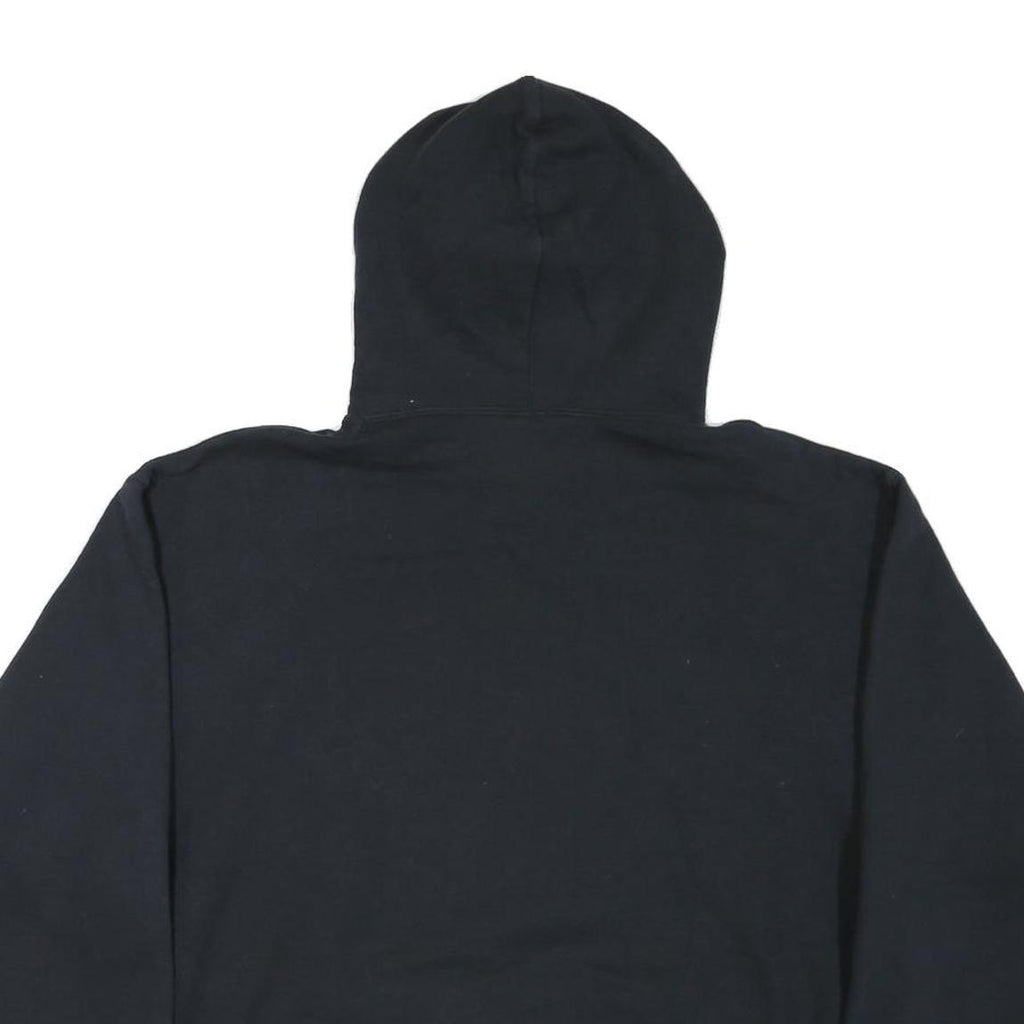 JERZEES Mens Black & Burgundy Kentlake Pullover Hoodie L Cotton Blend