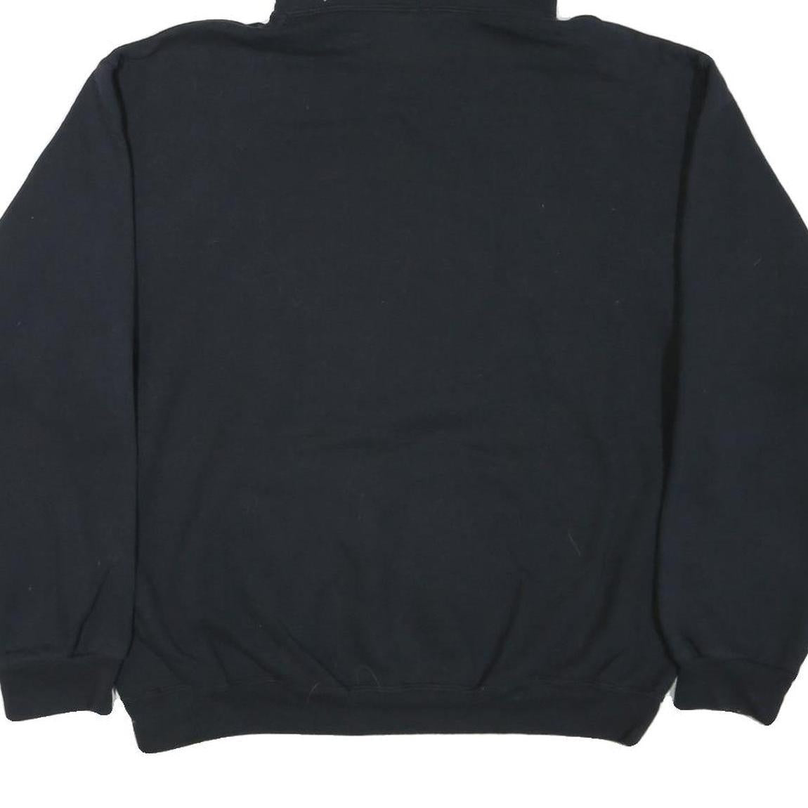 JERZEES Mens Black & Burgundy Kentlake Pullover Hoodie L Cotton Blend