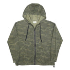 TWIN TIP Womens Green Camouflage Hooded Jacket XL Cotton Blend Zip Casual