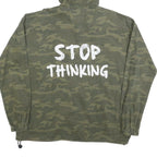 TWIN TIP Womens Green Camouflage Hooded Jacket XL Cotton Blend Zip Casual