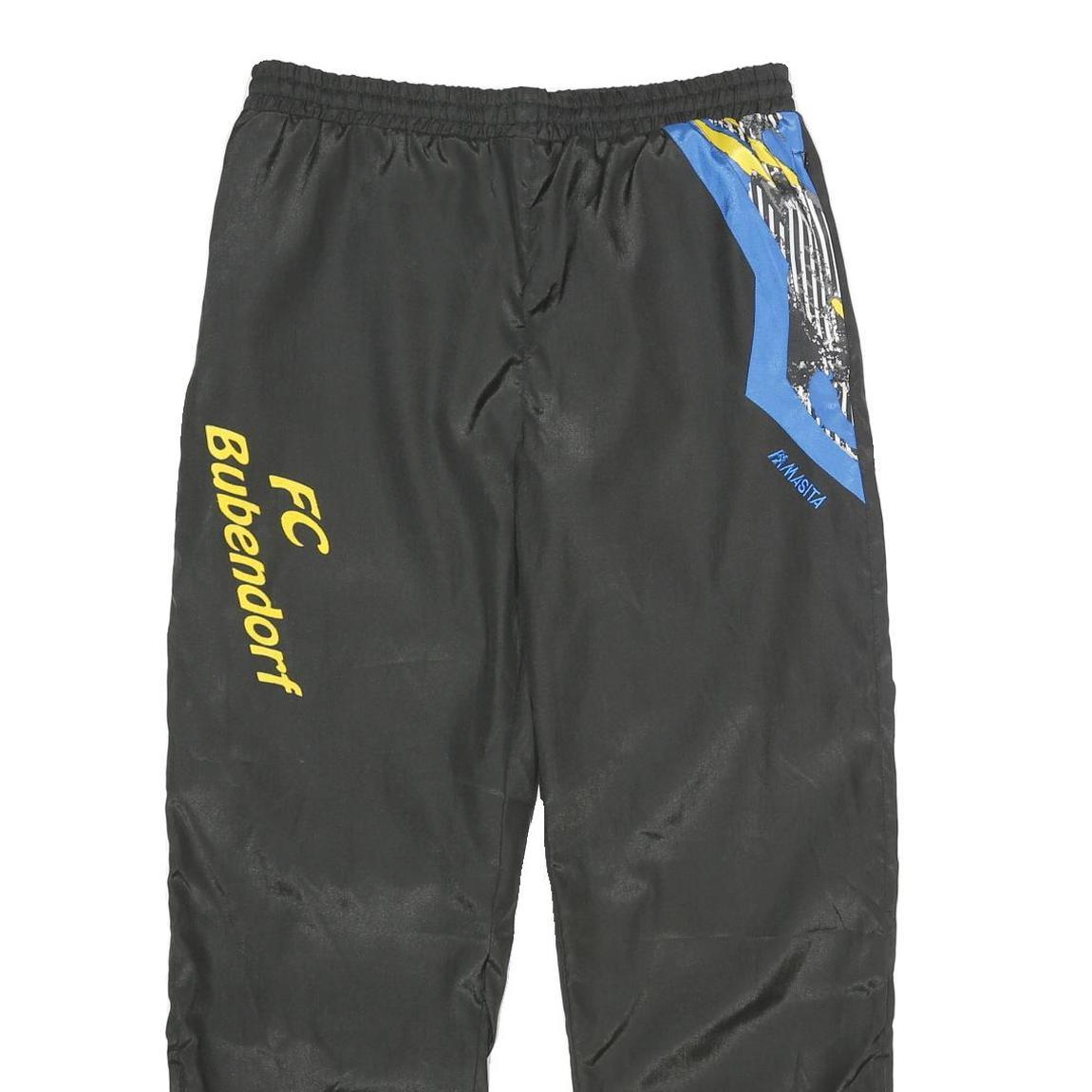 MASITA Mens Joggers Black Blue Yellow FC Bubendorf Slim Tapered M W32 L32