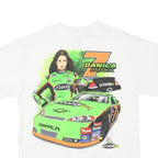 CHASE AUTHENTICS Mens White Danica Patrick Graphic T-Shirt M Short Sleeve Crew
