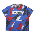 AIR JORDAN Mens Blue Red & Black Graphic T-Shirt 2XL Short Sleeve Crew Neck