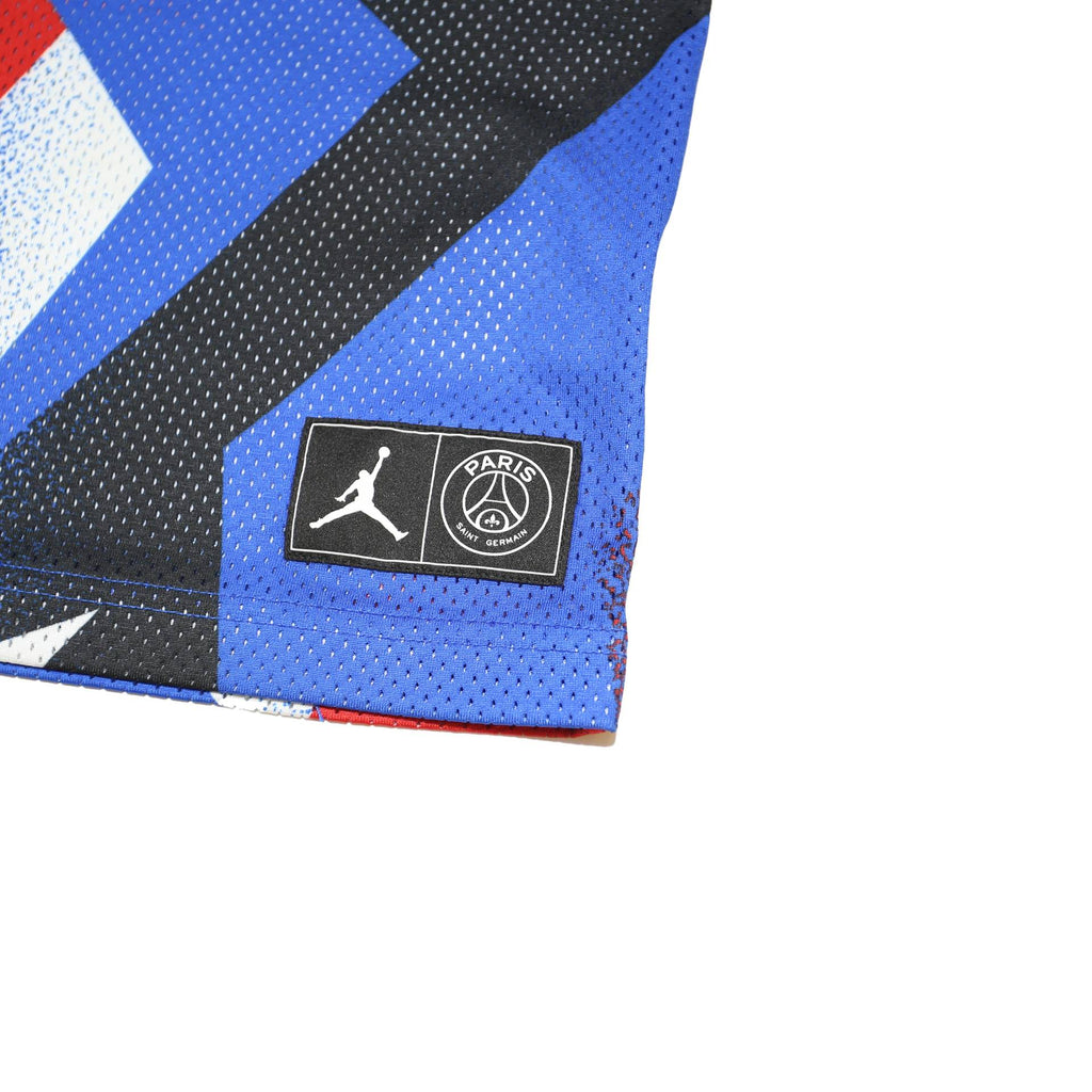 AIR JORDAN Mens Blue Red & Black Graphic T-Shirt 2XL Short Sleeve Crew Neck