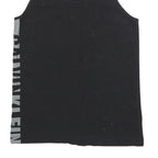 CALVIN KLEIN Womens Black Racerback Vest M Cotton Blend Logo Print