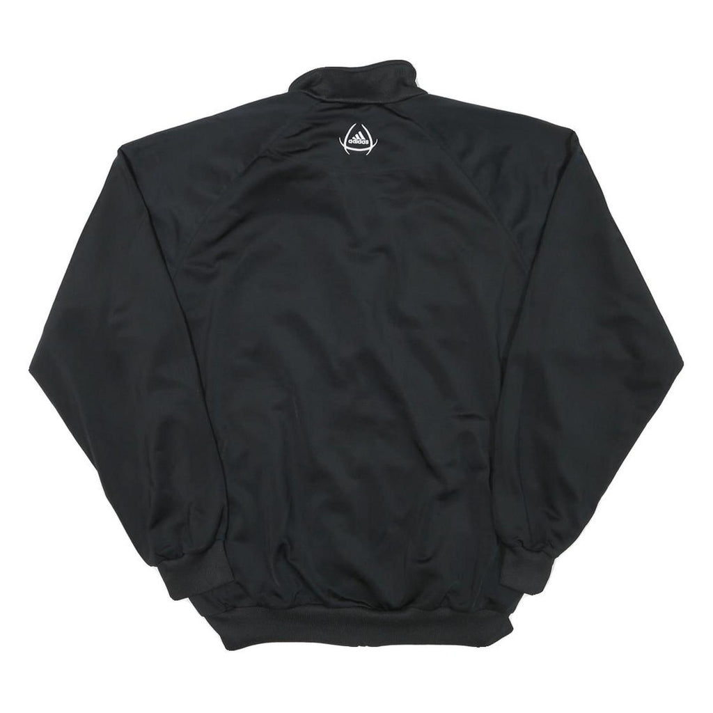ADIDAS Womens Black & Grey Zip Jacket M Polyester Blend Sport Casual