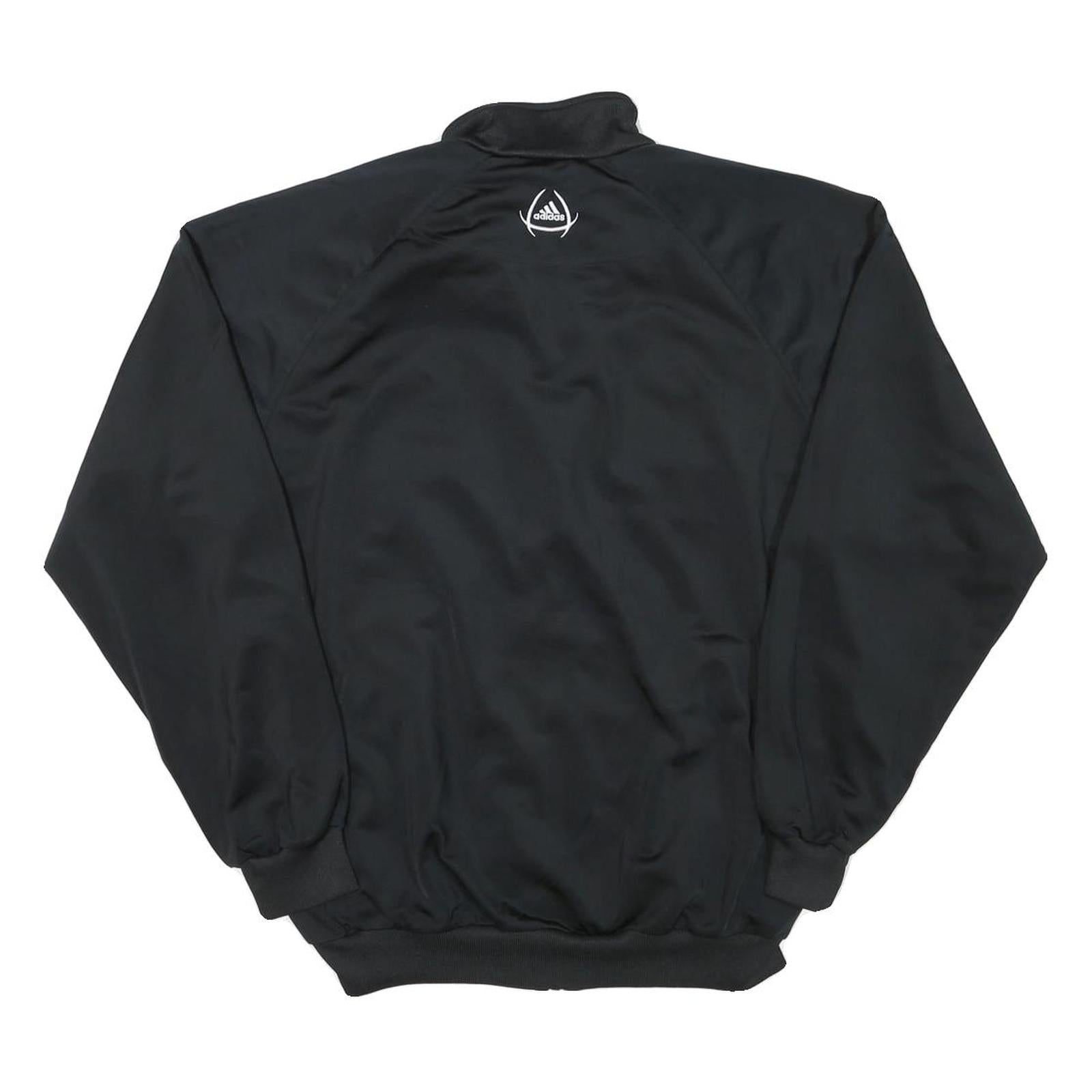 ADIDAS Womens Black & Grey Zip Jacket M Polyester Blend Sport Casual