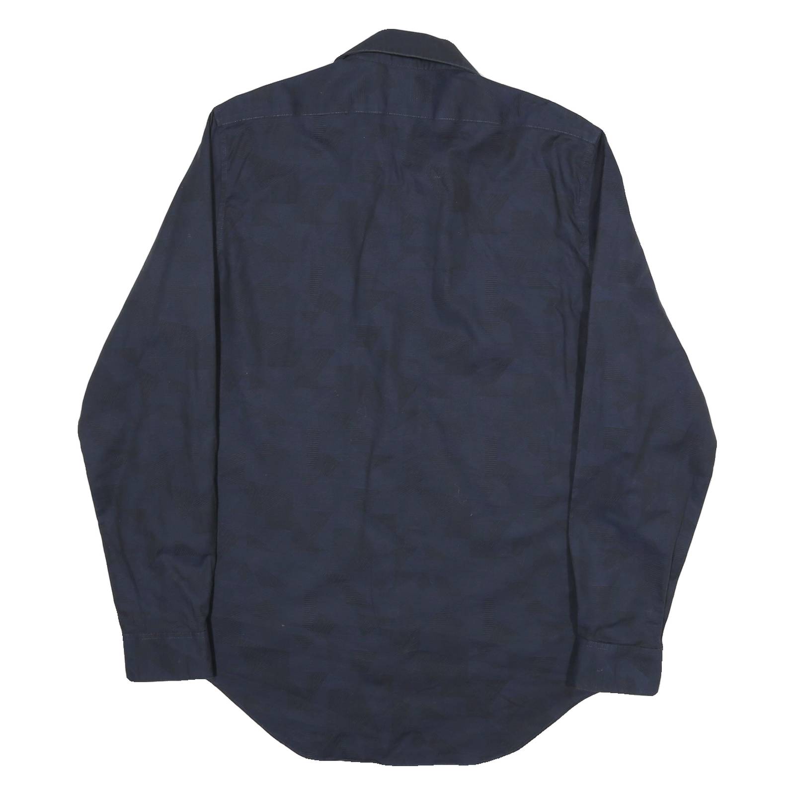 CALVIN KLEIN Mens Blue Shirt M Polyester Blend Long Sleeve Button Collar