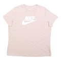 NIKE Womens Pink XL Classic Crew Neck Cotton Blend T-Shirt Logo Print