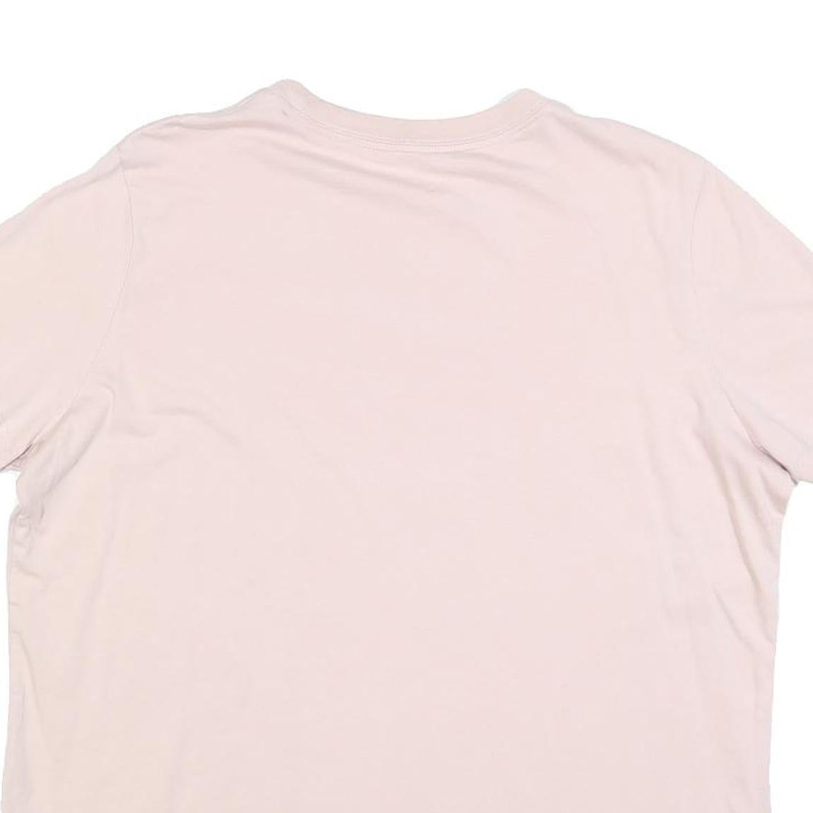 NIKE Womens Pink XL Classic Crew Neck Cotton Blend T-Shirt Logo Print