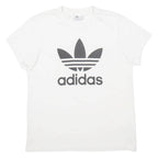 ADIDAS Womens T-Shirt White UK 12