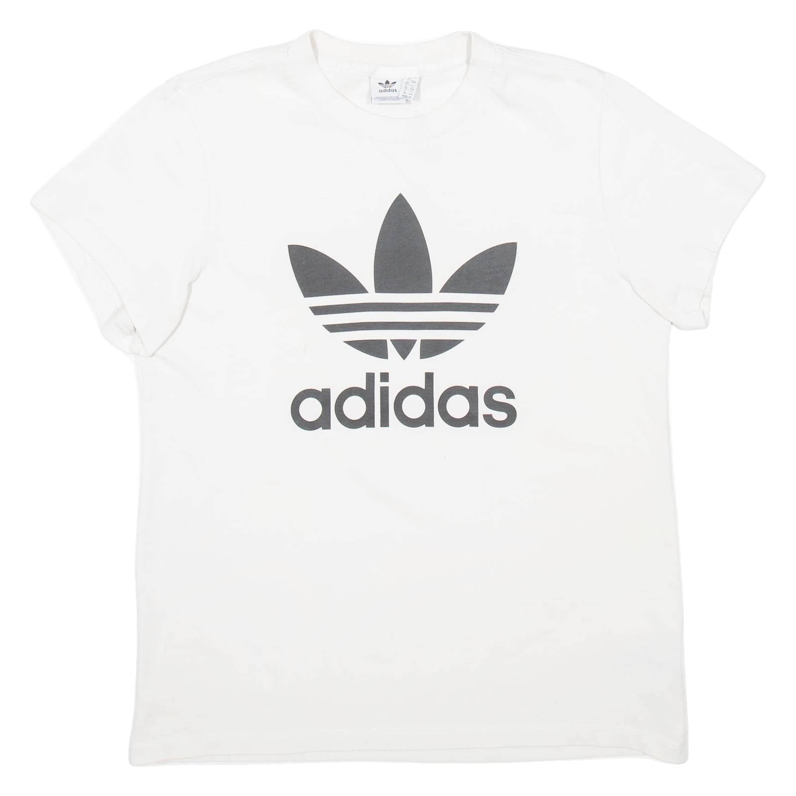 ADIDAS Womens T-Shirt White UK 12