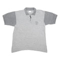 CHAMPION Mens Grey & Charcoal Cotton Blend Short Sleeve Polo Shirt XL Zip Collar
