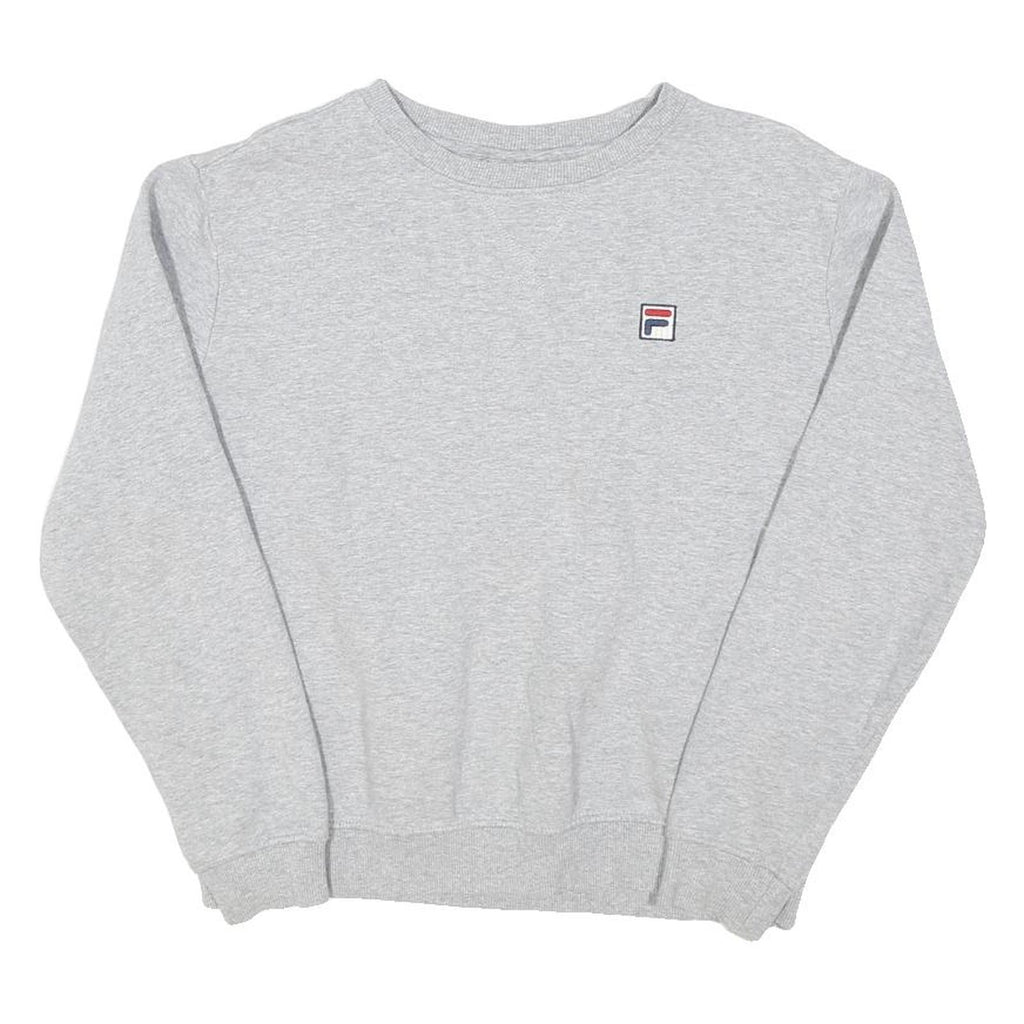 FILA Womens Grey Sweatshirt Crew Neck M Cotton Blend Pullover Casual