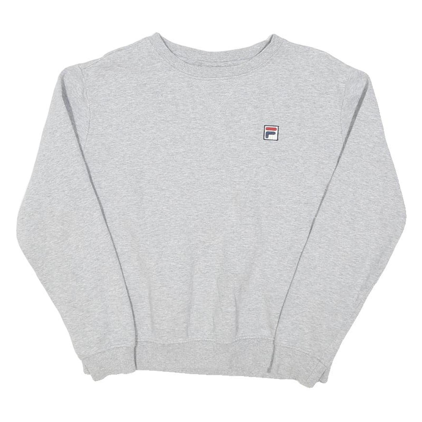 FILA Womens Grey Sweatshirt Crew Neck M Cotton Blend Pullover Casual