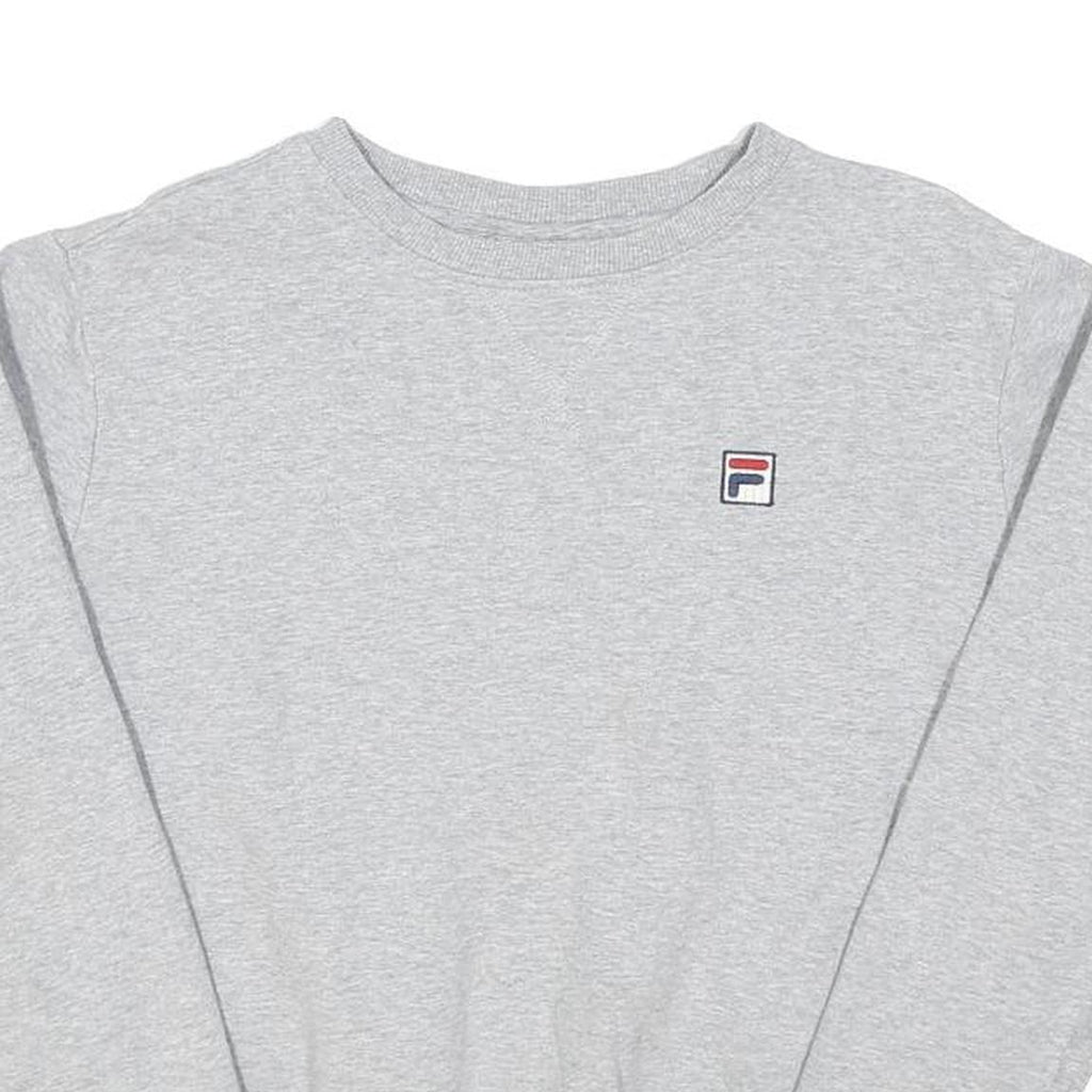 FILA Womens Grey Sweatshirt Crew Neck M Cotton Blend Pullover Casual