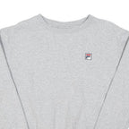 FILA Womens Grey Sweatshirt Crew Neck M Cotton Blend Pullover Casual