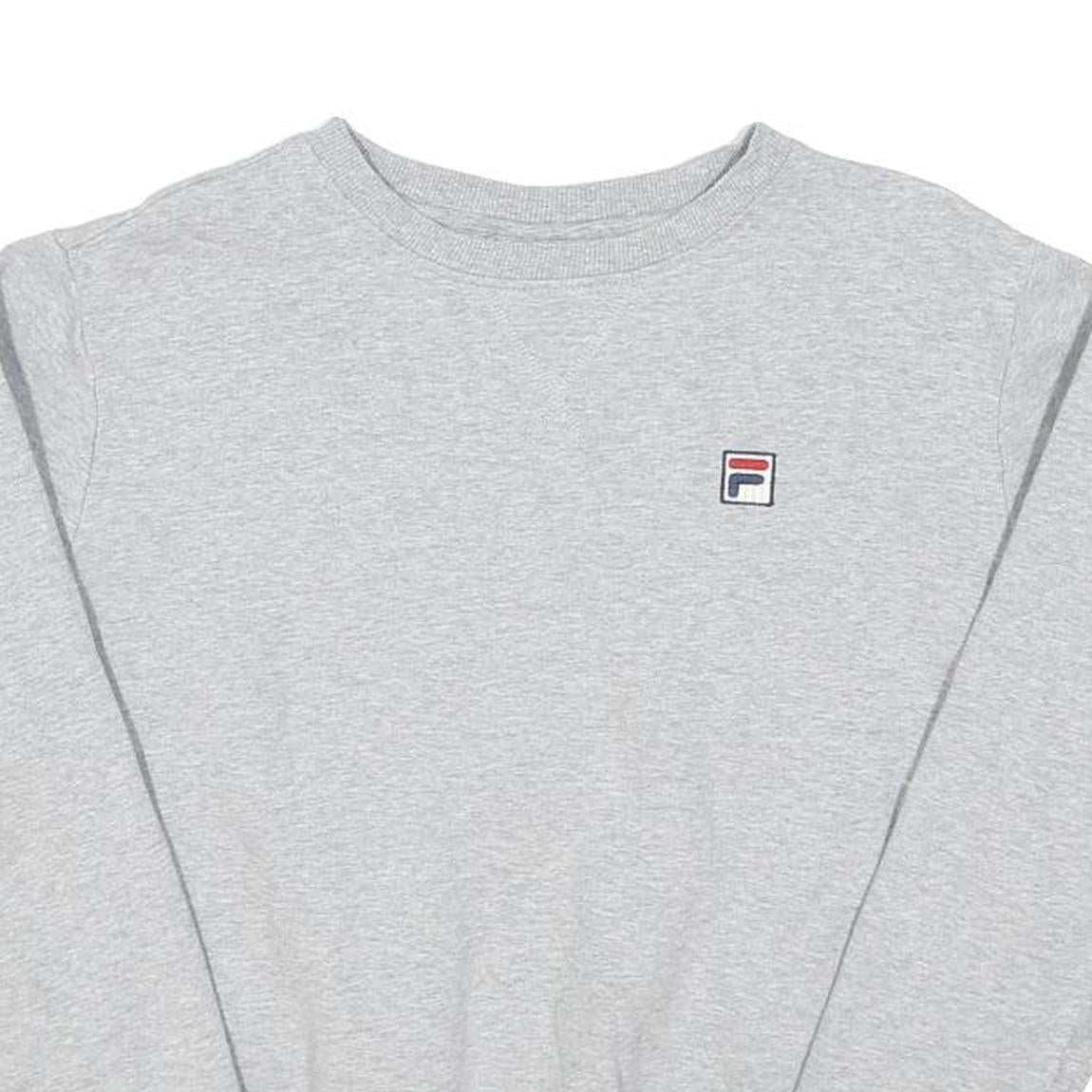 FILA Womens Grey Sweatshirt Crew Neck M Cotton Blend Pullover Casual