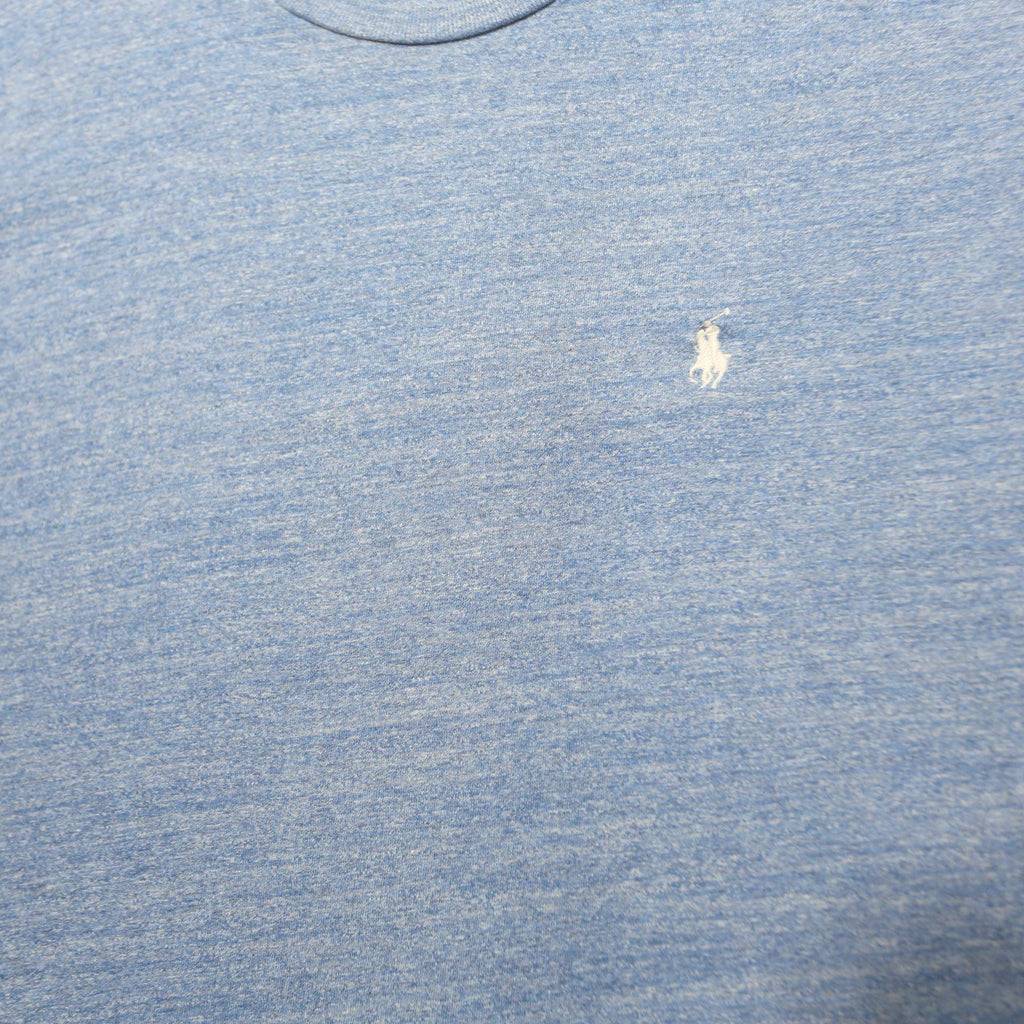 POLO RALPH LAUREN Mens Blue Crew Neck Short Sleeve T-Shirt L Cotton Blend Casual
