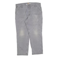 CARHARTT Mens Grey Cotton Blend Relaxed Fit Straight Leg Trousers W38 L30
