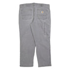 CARHARTT Mens Grey Cotton Blend Relaxed Fit Straight Leg Trousers W38 L30