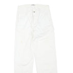 CARHARTT Womens White Cotton Blend Regular Straight Trousers W28 L30 Workwear