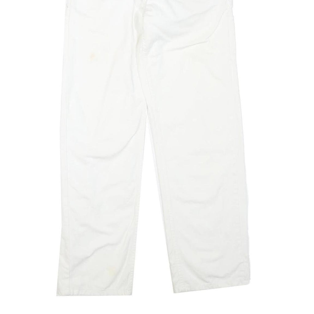 CARHARTT Womens White Cotton Blend Regular Straight Trousers W28 L30 Workwear