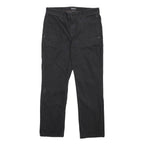 TIMBERLAND Mens Regular Black Cotton Blend Zip Trousers W32 L29 Casual Wear