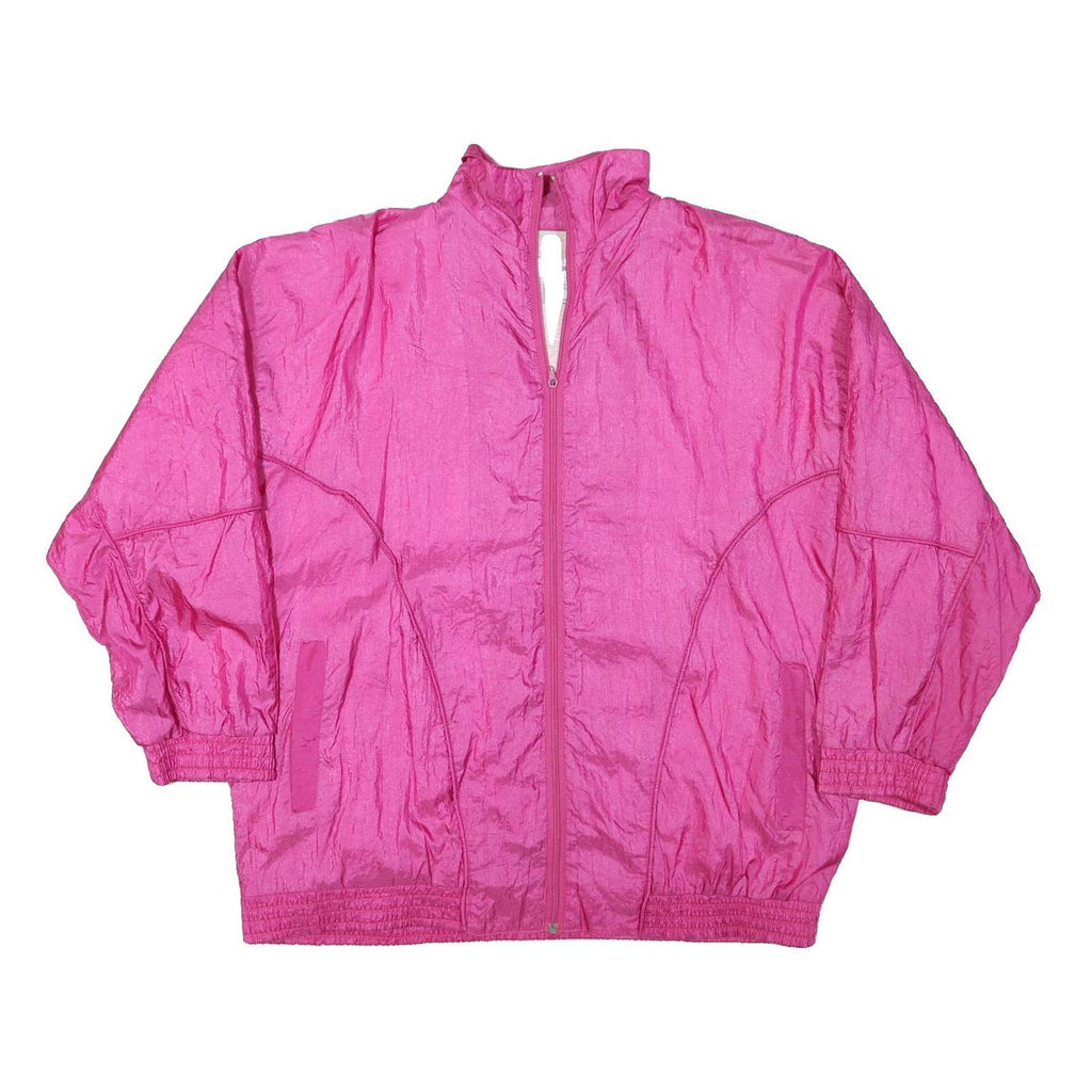 LAUREN BROOKE Womens Pink Jacket 2XL Polyester Blend Zip Plain Casual