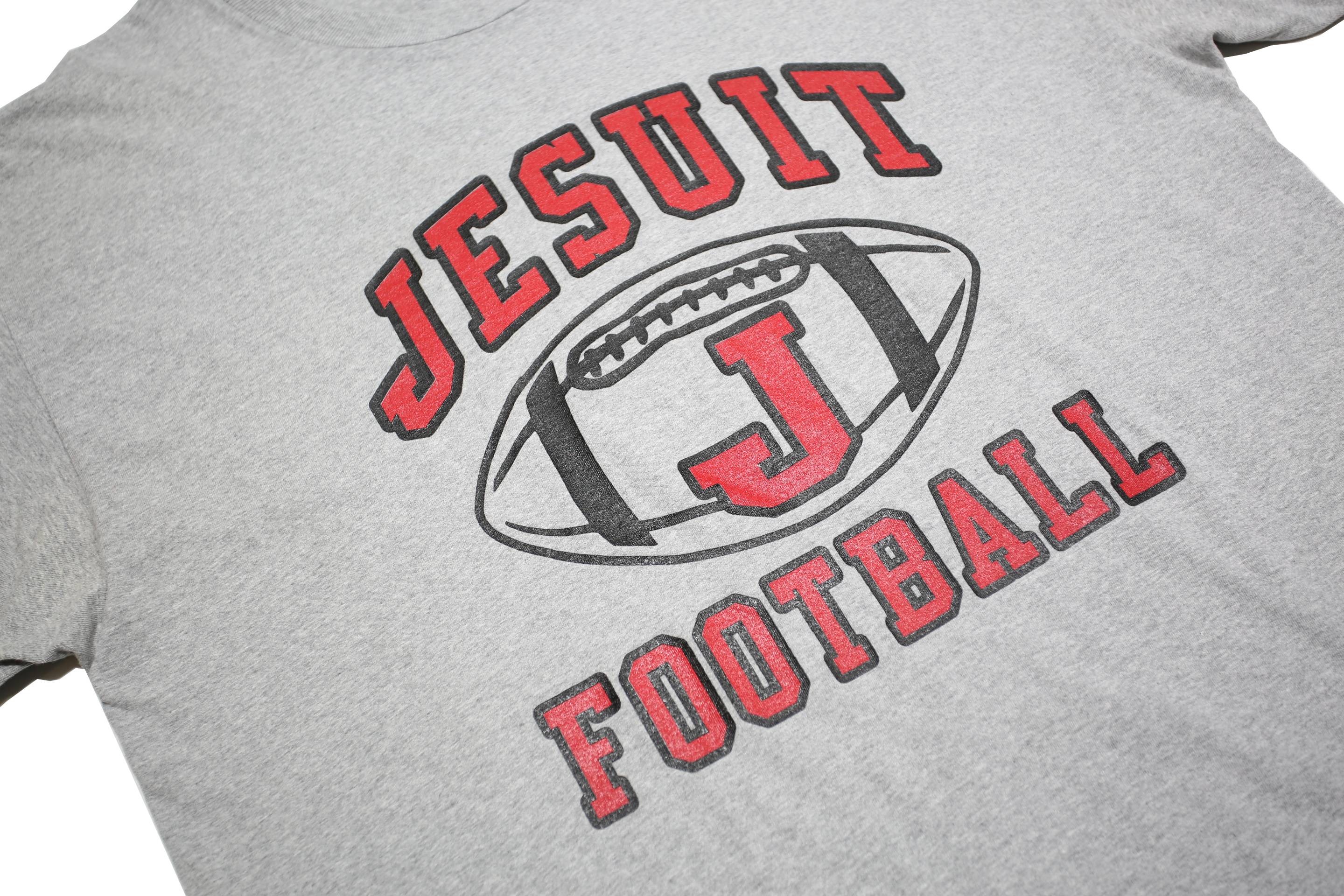 CHAMPION Mens Grey Jesuit Football Graphic T-Shirt XL Short Sleeve Crew Neck