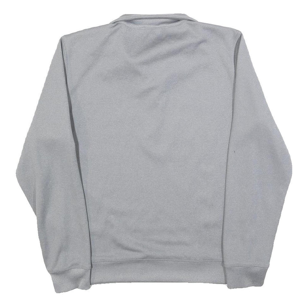 CALVIN KLEIN Mens Grey Pullover Plain 1/4 Zip Jumper S Polyester Blend