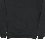 CHAMPION Mens Black L Crew Neck Cotton Blend Sweatshirt Logo Patch