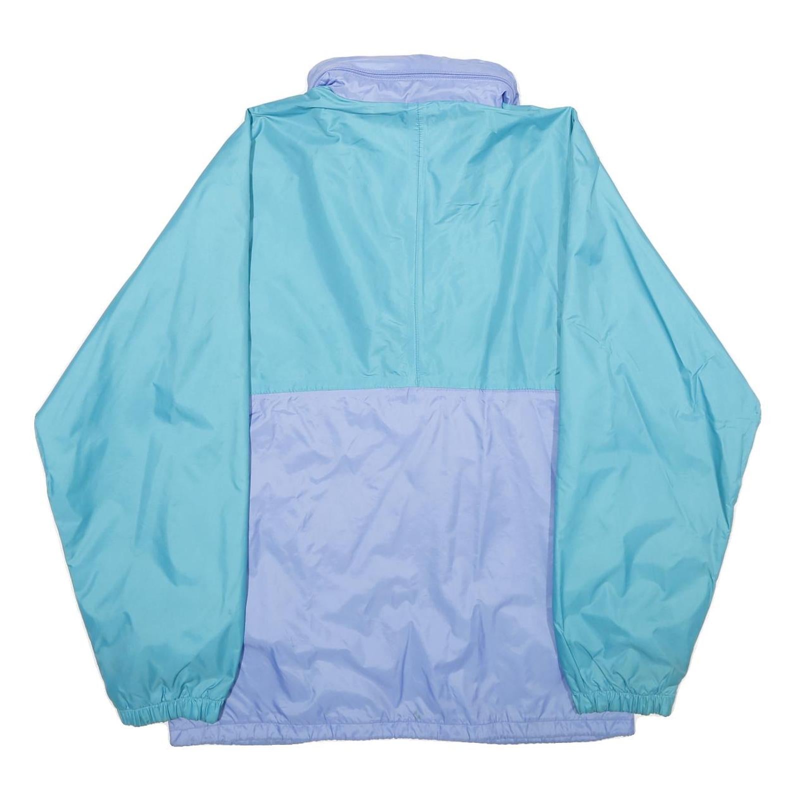 AQUA GUARD Mens Blue & Lilac Waterproof Jacket L Polyamide Blend Plain