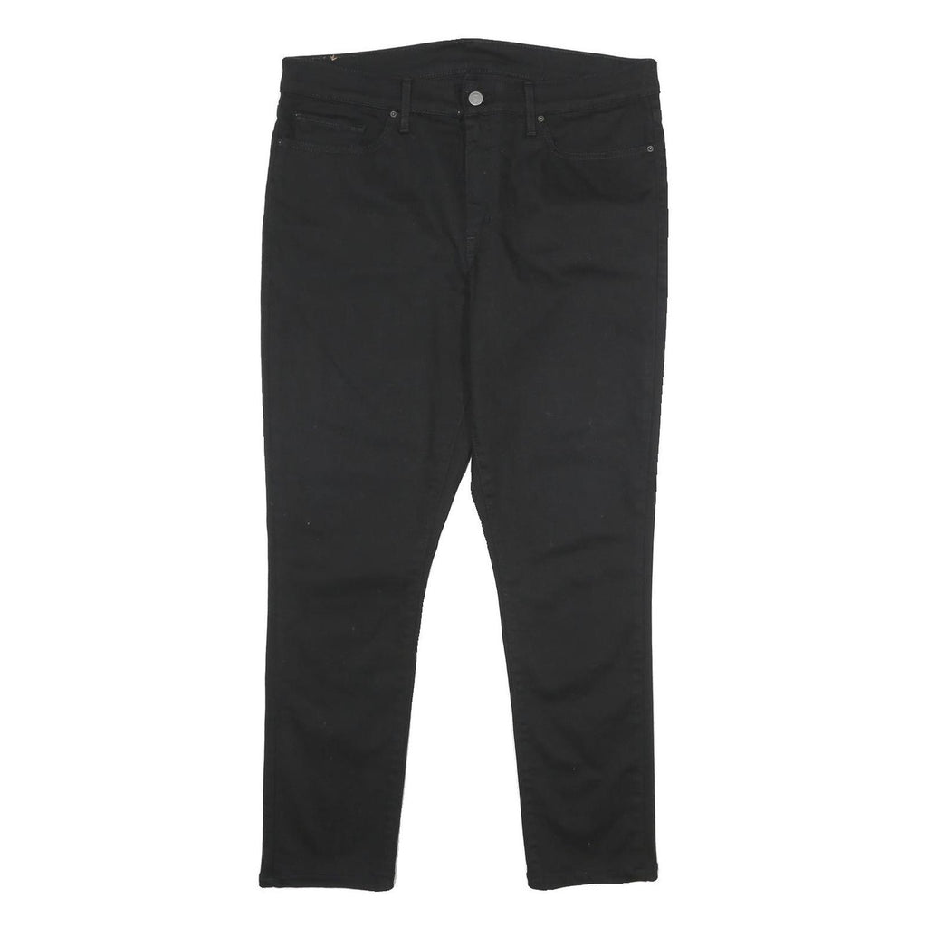 LEVI'S Womens Classic Black Skinny Denim Woven Zip W32 L30 Stylish Comfort
