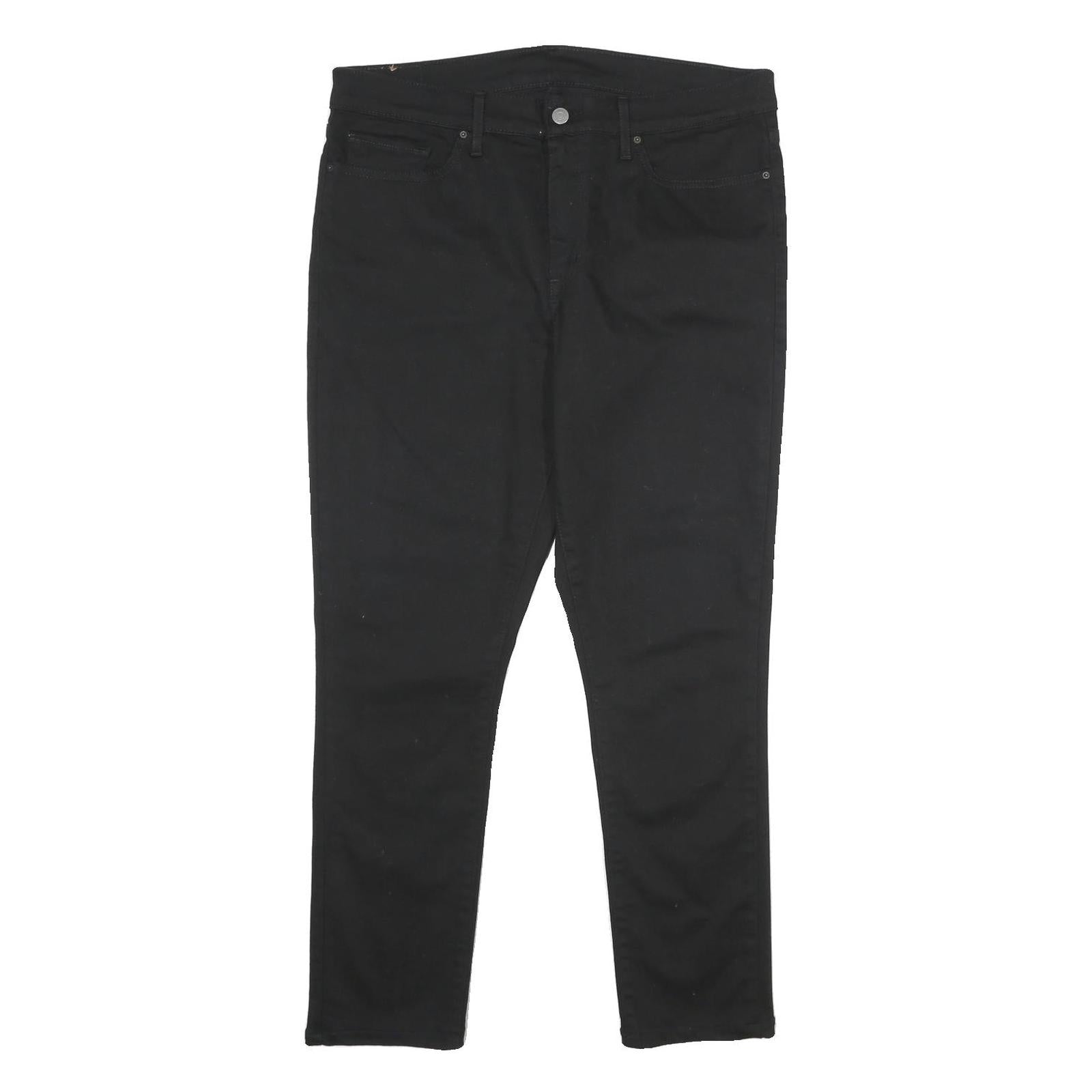 LEVI'S Womens Classic Black Skinny Denim Woven Zip W32 L30 Stylish Comfort
