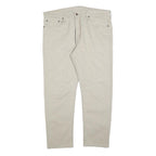 LEVI'S Mens Regular Fit Beige Cotton Blend Trousers W38 L30 Zip Closure Classic