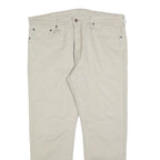 LEVI'S Mens Regular Fit Beige Cotton Blend Trousers W38 L30 Zip Closure Classic