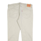 LEVI'S Mens Regular Fit Beige Cotton Blend Trousers W38 L30 Zip Closure Classic