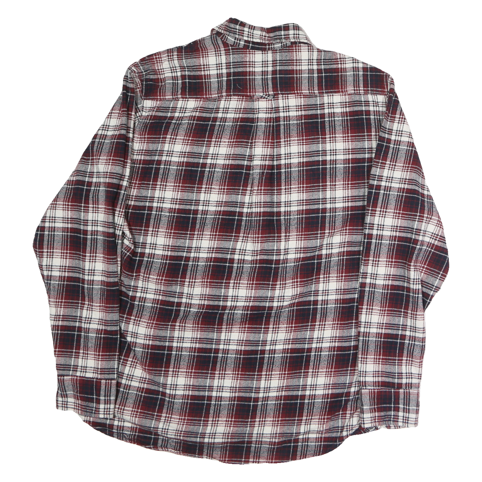 JACHS Mens Red Black & White Plaid Shirt L Cotton Blend Casual Long Sleeve