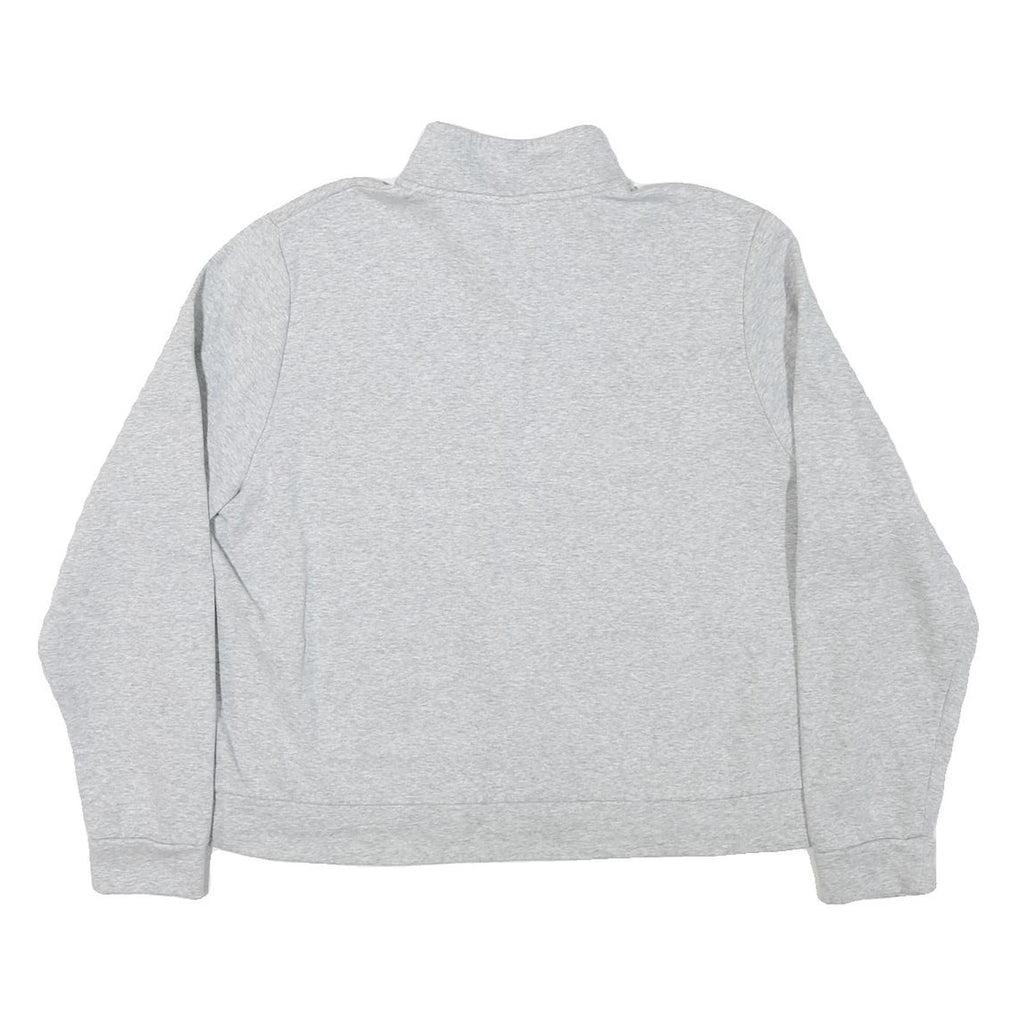 PUMA Womens Grey 1/4 Zip Sweatshirt 3XL Cotton Blend Pullover Casual