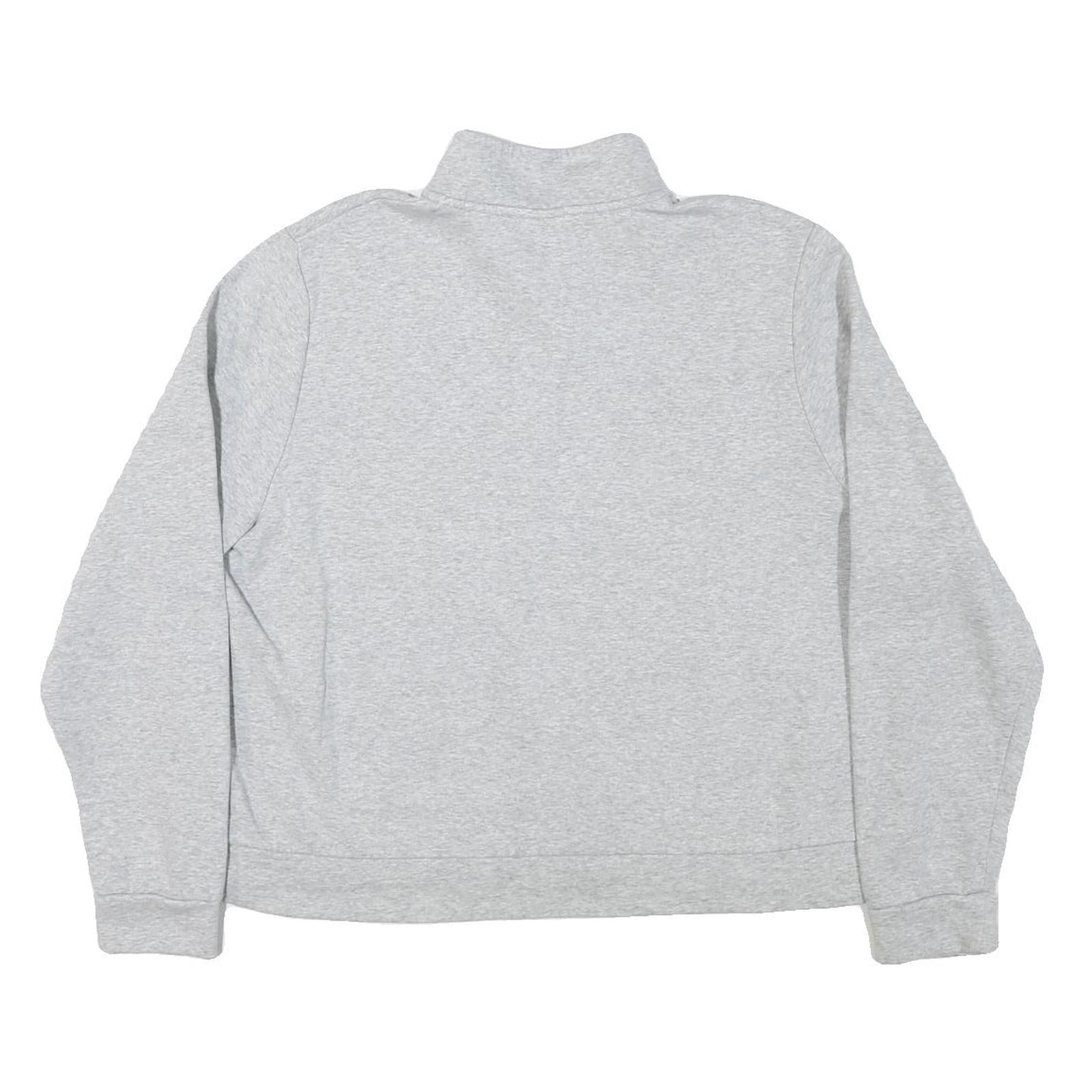 PUMA Womens Grey 1/4 Zip Sweatshirt 3XL Cotton Blend Pullover Casual