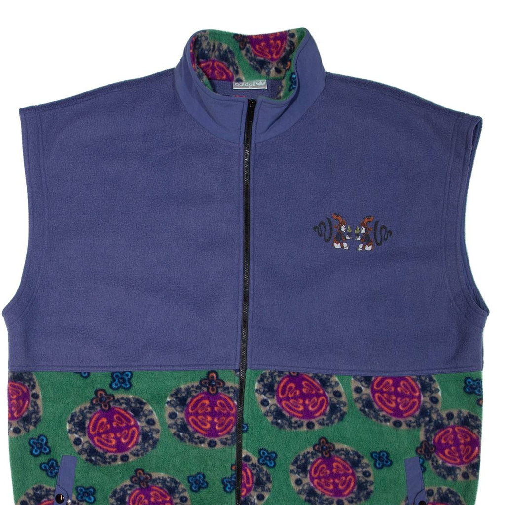 ADIDAS RARE Womens Fleece Jacket Purple XL